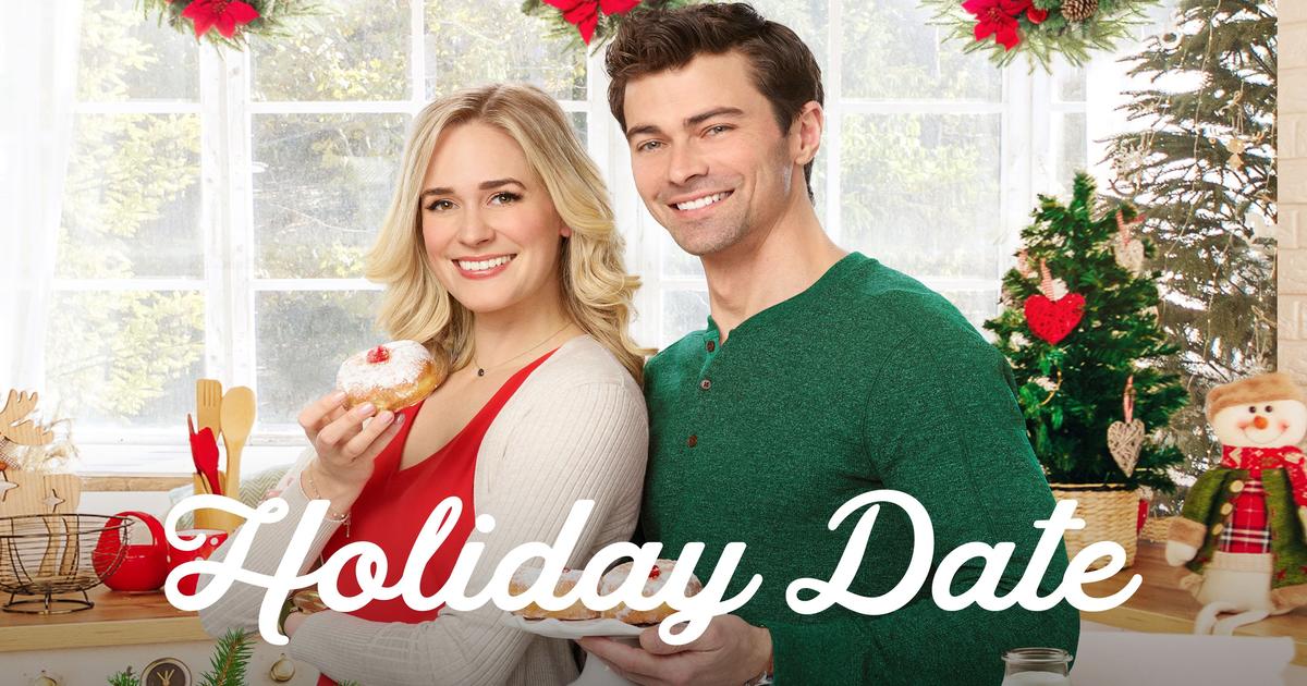 Title art for the Hallmark romantic Christmas movie, Holiday Date